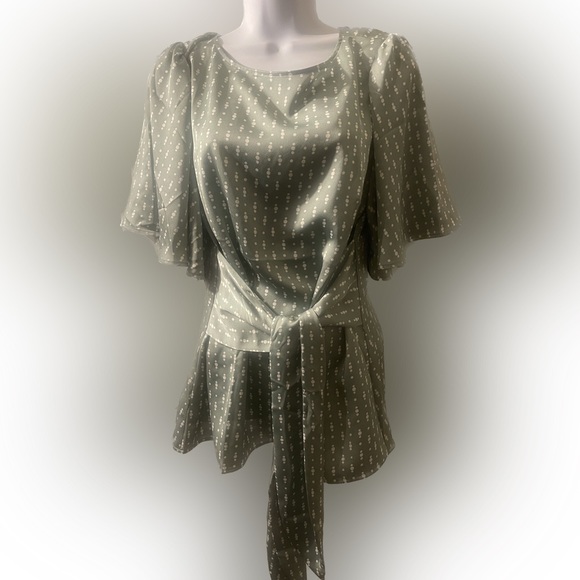 Ann Taylor Tops - Ann Taylor Blouse NWT Green and White Medium